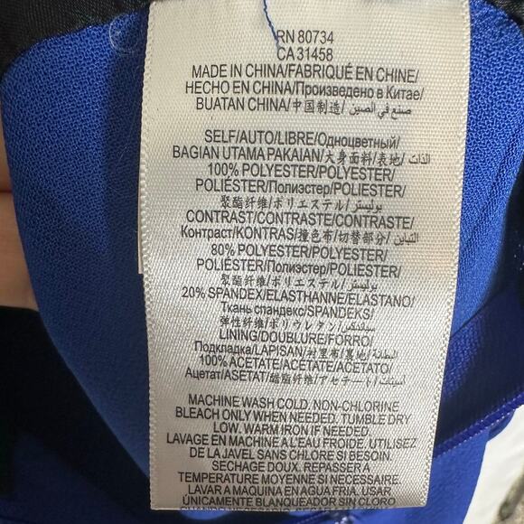 NWoT BCBGeneration Electric Blue Mesh Cutout Jumpsuit – Size 6 - Picture 11 of 11